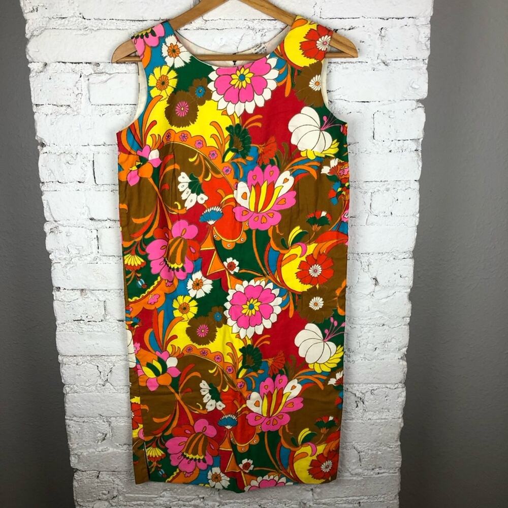 Vintage Floral Hawaiian Dress - Picture 1 of 11